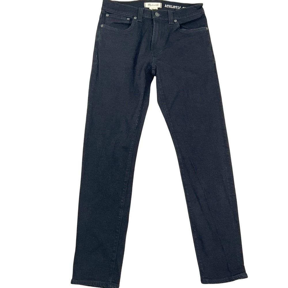 Madewell Jeans Women 30W 30L Black Athletic Slim Fit Stretch‎ Denim